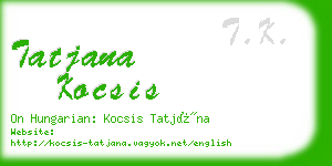 tatjana kocsis business card